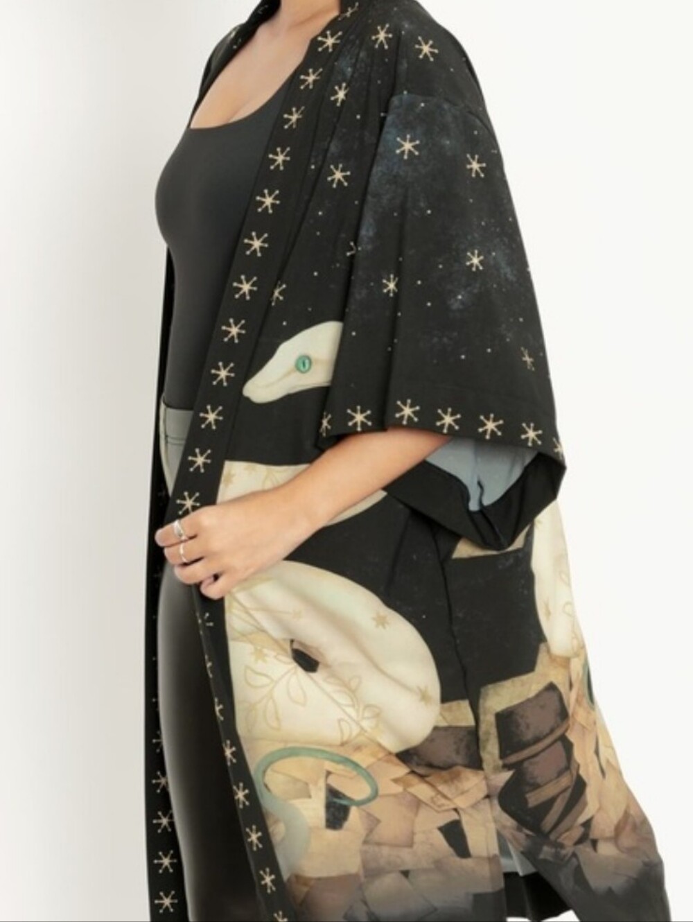 🔴SALE! Blackmilk The Snake and The Boy Kimono Style Flowy Witchy Gothic Robe - Picture 3 of 16